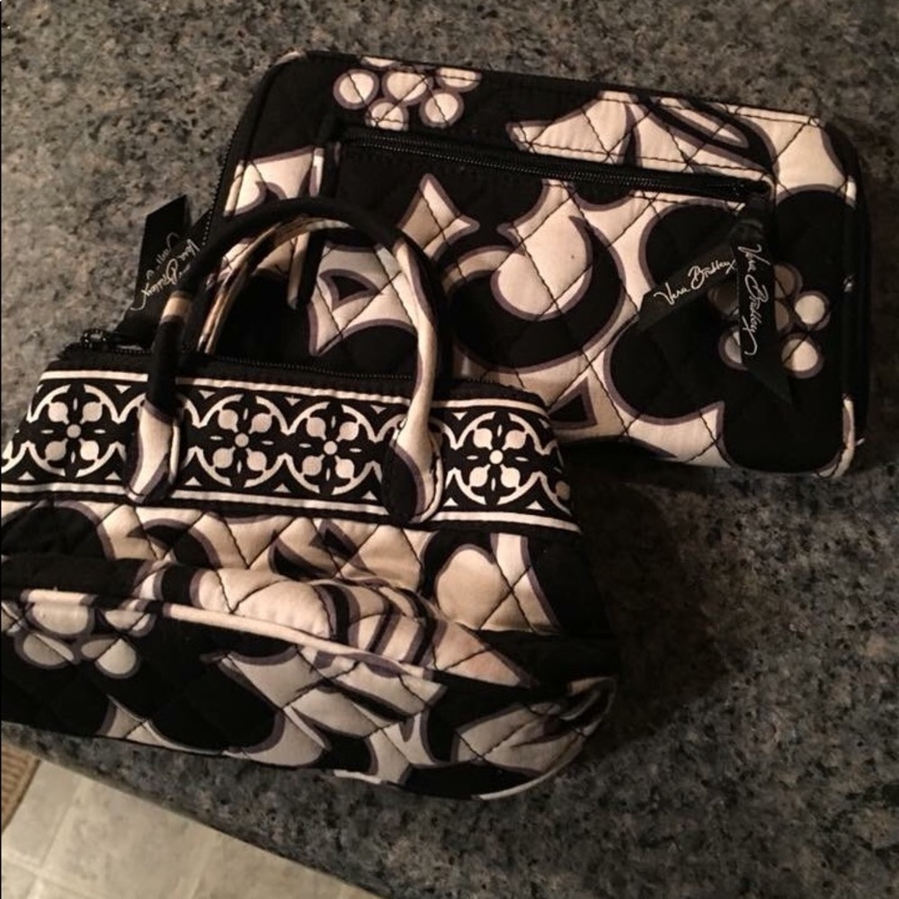 Vera Bradley Betsy pattern wallet and makeup bag